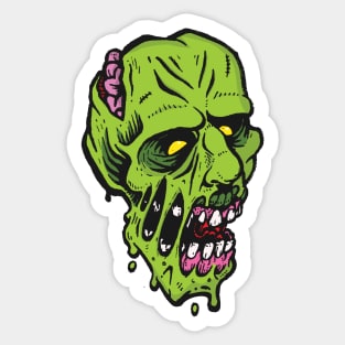 Green Monster with Melting Skin Sticker